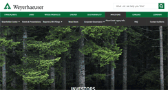 Desktop Screenshot of investor.weyerhaeuser.com