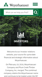 Mobile Screenshot of investor.weyerhaeuser.com